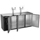 Beverage-Air DDN72HC-B 72" Kegerator Beer Dispenser w/ (3) 1/2 Keg Capacity - (2) Columns, Black, 115v thumbnail 2