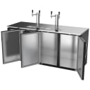 Beverage-Air DDN72HC-B 72" Kegerator Beer Dispenser w/ (3) 1/2 Keg Capacity - (2) Columns, Black, 115v thumbnail 4