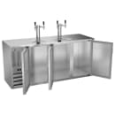 Beverage-Air DDN72HC-S 72" Kegerator Beer Dispenser w/ (3) 1/2 Keg Capacity - (2) Columns, Stainless, 115v thumbnail 2