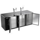 Beverage-Air DD78HC-B 79" Kegerator Beer Dispenser w/ (4) Keg Capacity - (2) Columns, Black, 115v thumbnail 2
