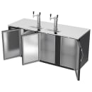 Beverage-Air DD78HC-B 79" Kegerator Beer Dispenser w/ (4) Keg Capacity - (2) Columns, Black, 115v thumbnail 4