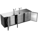 Beverage-Air DD94HC-B 94" Kegerator Beer Dispenser w/ (5) 1/2 Keg Capacity - (2) Columns, Black, 115v thumbnail 2