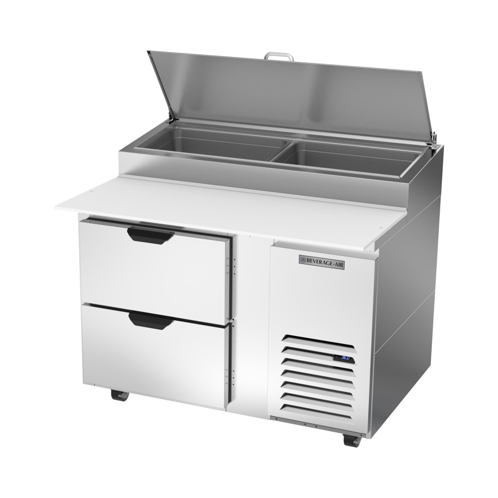 Beverage-Air DPD46HC-2 46" Hydrocarbon Series Pizza Prep Table w/ Refrigerated Base, 115v