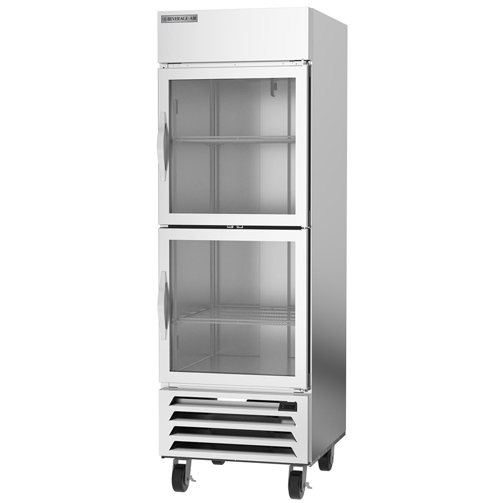 Beverage-Air HBF23HC-1-HG 27 1/4" Horizon Series One Section Reach In Freezer, (2) Right Hinge Glass Doors, 115v