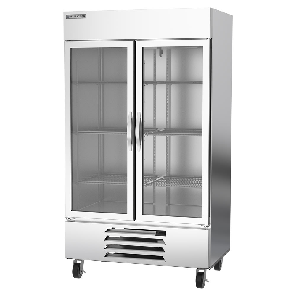 Beverage-Air HBF44HC-1-G 47" Horizon Series Two Section Reach In Freezer, (2) Left/Right Hinge Glass Doors, 115v