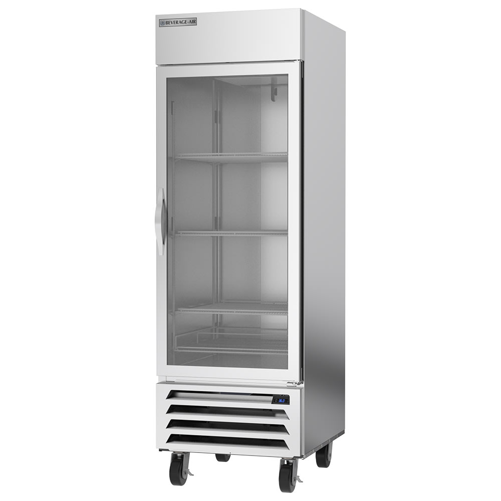 Beverage-Air HBR23HC-1-G 27 1/4" One Section Reach In Refrigerator, (1) Right Hinge Glass Door, 115v