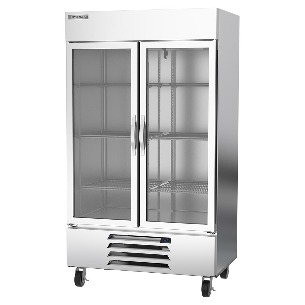 Beverage-Air HBR44HC-1-G 47" Two Section Reach In Refrigerator, (2) Left/Right Hinge Glass Doors, 115v
