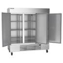 Beverage-Air HBR72HC-1 75" Three Section Reach In Refrigerator, (3) Left/Right Hinge Solid Doors, 115v thumbnail 4