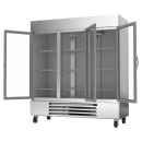 Beverage-Air HBR72HC-1-G 75" Three Section Reach In Refrigerator, (3) Left/Right Hinge Glass Doors, 115v thumbnail 2