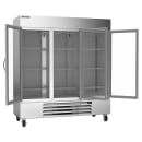 Beverage-Air HBR72HC-1-G 75" Three Section Reach In Refrigerator, (3) Left/Right Hinge Glass Doors, 115v thumbnail 4