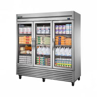 Beverage-Air HBR72HC-1-G 75" Three Section Reach In Refrigerator, (3) Left/Right Hinge Glass Doors, 115v thumbnail 6