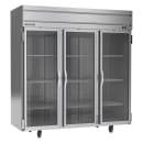 Beverage-Air HF3HC-1G 78" Horizon Series Three Section Reach In Freezer, (3) Left/Right Hinge Glass Doors, 115v thumbnail 3