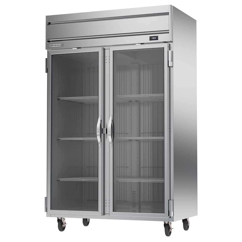 Beverage-Air HFP2HC-1G 52" Horizon Series Two Section Reach In Freezer, (2) Right Hinge Glass Doors, 115v