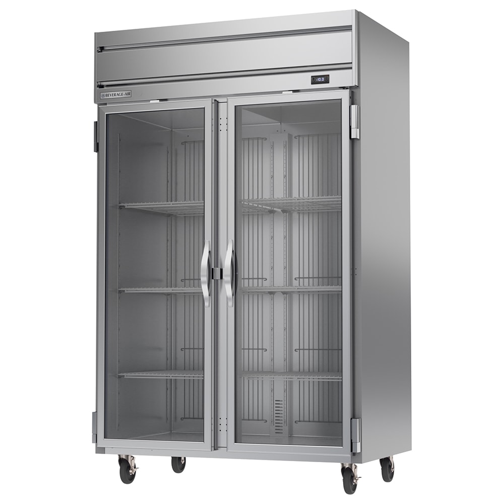 Beverage-Air HFS2HC-1G 52" Horizon Series Two Section Reach In Freezer, (2) Left/Right Hinge Glass Doors, 115v