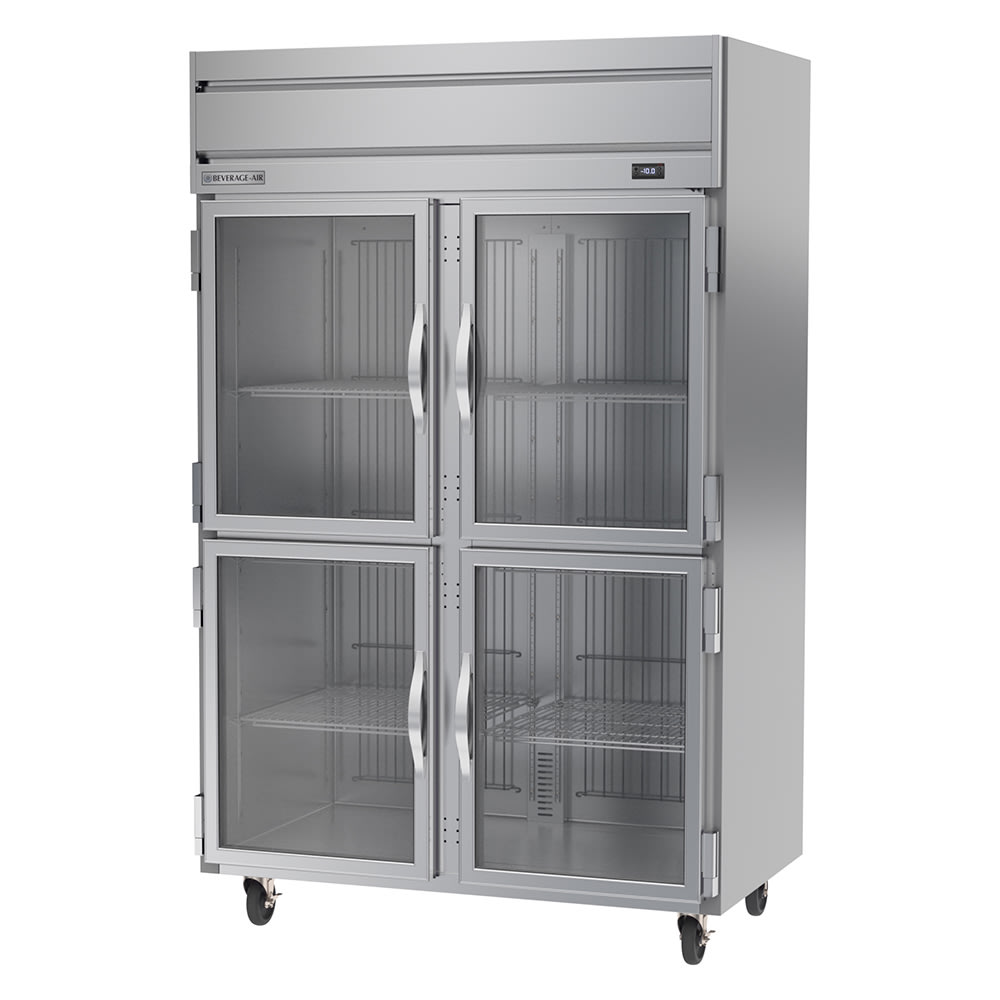 Beverage-Air HFS2HC-1HG 52" Horizon Series Two Section Reach In Freezer, (4) Left/Right Hinge Glass Doors, 115v