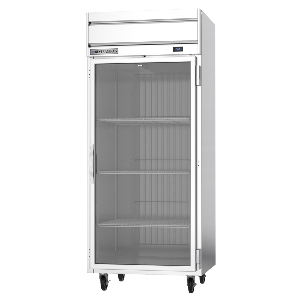 Beverage-Air HR1WHC-1G 35" One Section Reach In Refrigerator, (1) Right Hinge Glass Door, 115v
