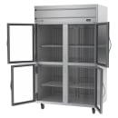 Beverage-Air HRP2HC-1HG 52" Two Section Reach In Refrigerator, (4) Left/Right Hinge Glass Doors, 115v thumbnail 2