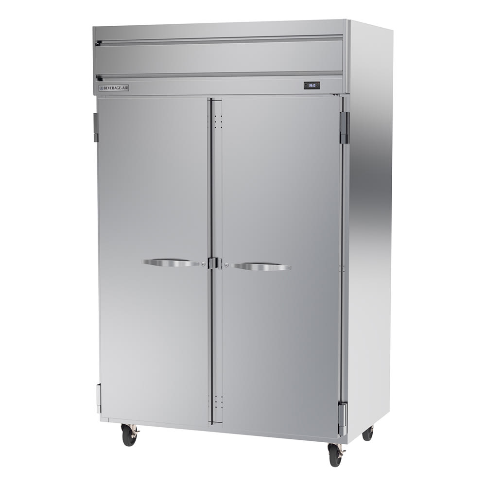 Beverage-Air HRP2HC-1S 52" Two Section Reach In Refrigerator, (2) Left/Right Hinge Solid Doors, 115v