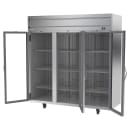Beverage-Air HRP3HC-1G 78" Three Section Reach In Refrigerator, (3) Left/Right Hinge Glass Doors, 115v thumbnail 2
