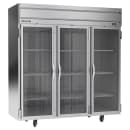 Beverage-Air HRP3HC-1G 78" Three Section Reach In Refrigerator, (3) Left/Right Hinge Glass Doors, 115v thumbnail 3
