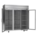 Beverage-Air HRP3HC-1G 78" Three Section Reach In Refrigerator, (3) Left/Right Hinge Glass Doors, 115v thumbnail 4