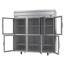 Beverage-Air HRP3HC-1HG 78" Three Section Reach In Refrigerator, (6) Left/Right Hinge Glass Doors, 115v thumbnail 2