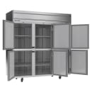 Beverage-Air HRP3HC-1HS 78" Three Section Reach In Refrigerator, (6) Left/Right Hinge Solid Doors, 115v thumbnail 4