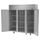 Beverage-Air HRP3HC-1S 78" Three Section Reach In Refrigerator, (3) Left/Right Hinge Solid Doors, 115v thumbnail 2