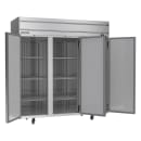 Beverage-Air HRP3HC-1S 78" Three Section Reach In Refrigerator, (3) Left/Right Hinge Solid Doors, 115v thumbnail 4
