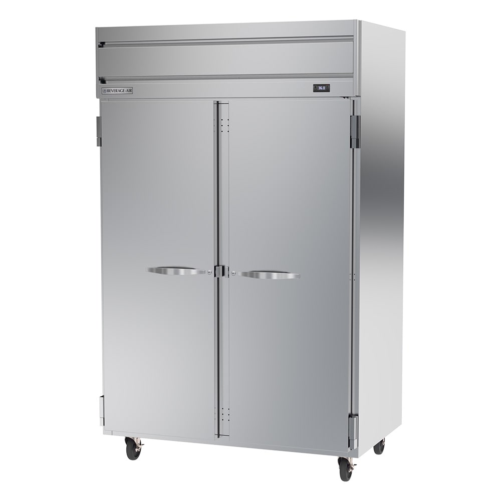 Beverage-Air HRPS2HC-1S 52" Two Section Reach In Refrigerator, (2) Left/Right Hinge Solid Doors, 115v