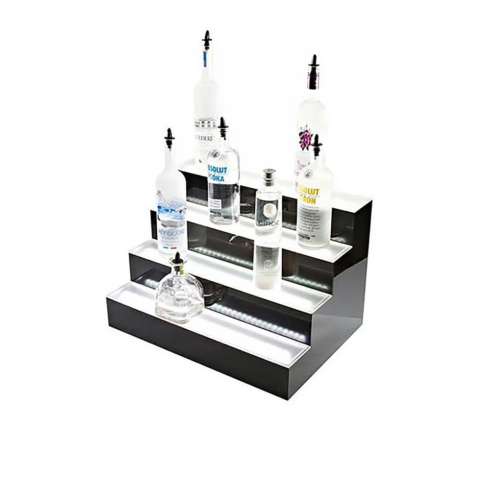 Beverage-Air LBD2-48L 2 Tier Liquor Display w/ LED Lighting - (24) Bottle Capacity, Acrylic