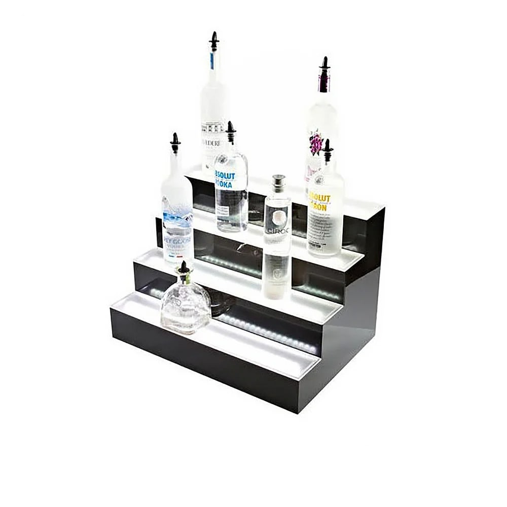 Beverage-Air LBD3-60L 3 Tier Liquor Display w/ LED Lighting - (45) Bottle Capacity, Acrylic