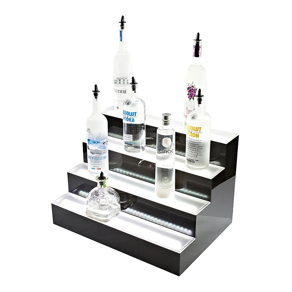 Beverage-Air LBD4-24L 4 Tier Liquor Display w/ LED Lighting - (24) Bottle Capacity, Acrylic