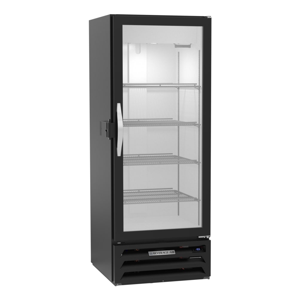 Beverage-Air MMF12HC-1-B-IQ 24 1/8" One Section Display Freezer w/ Swing Door - Bottom Mount Compressor, Black, 115v