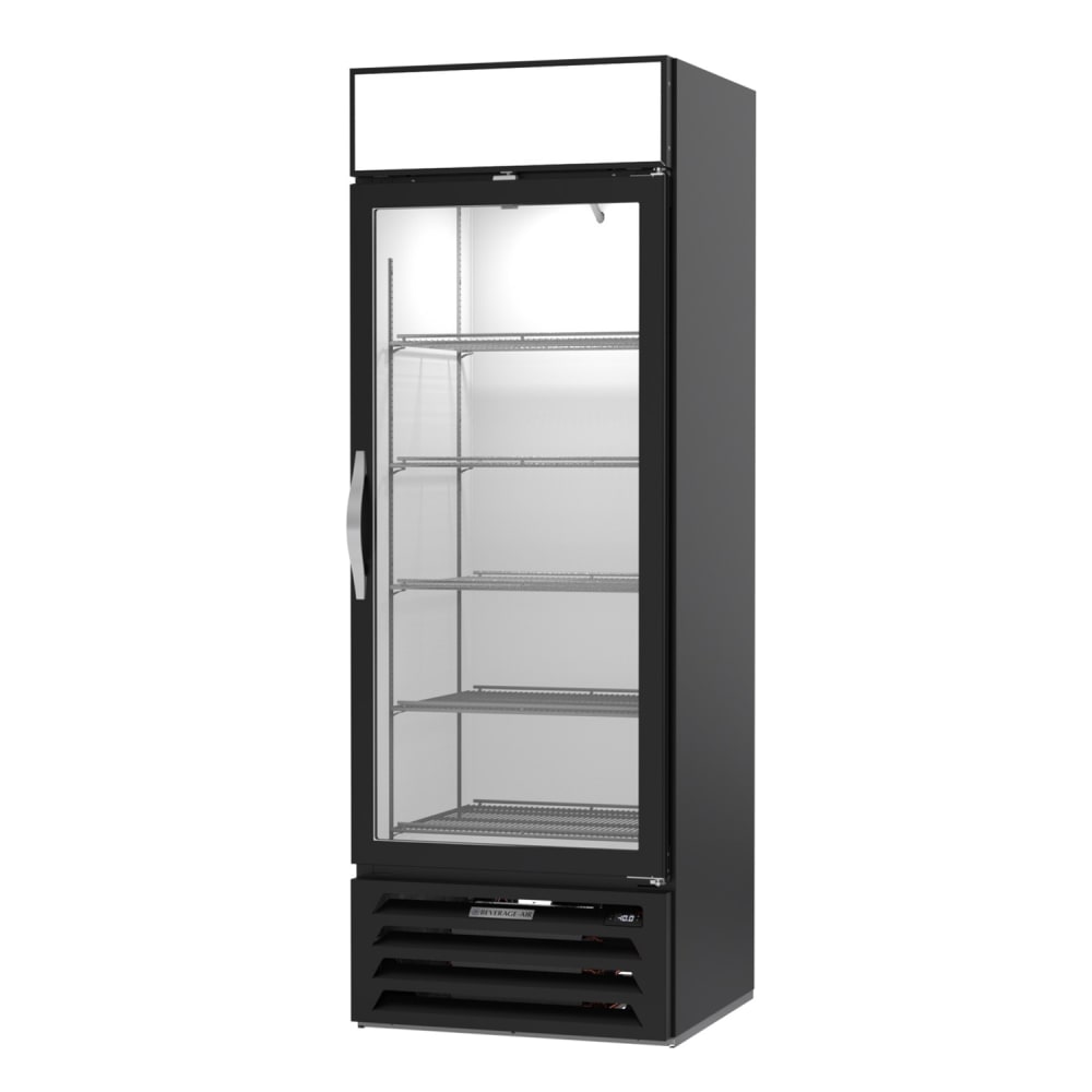Beverage-Air MMF19HC-1-B 27 1/4" One Section Display Freezer w/ Swing Door - Bottom Mount Compressor, Black, 115v