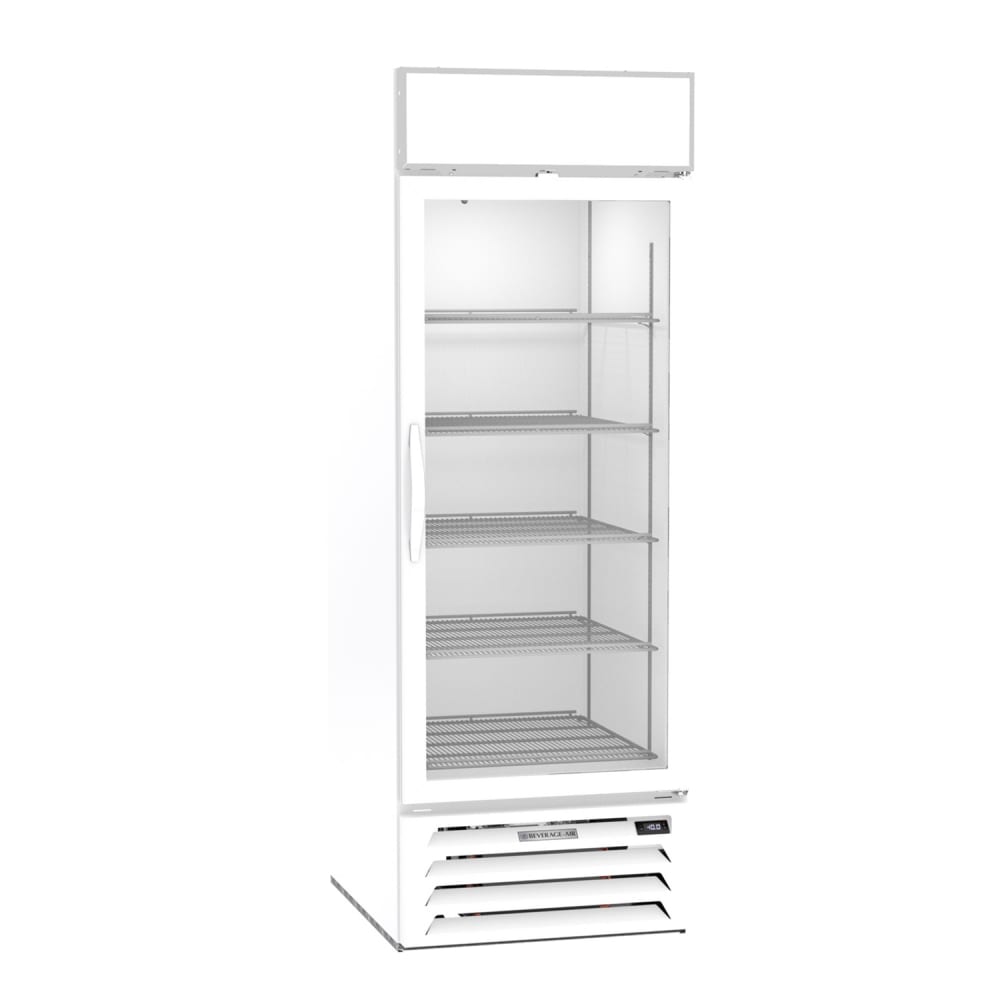 Beverage-Air MMF23HC-1-W 27" One Section Display Freezer w/ Swing Door - Bottom Mount Compressor, White, 115v