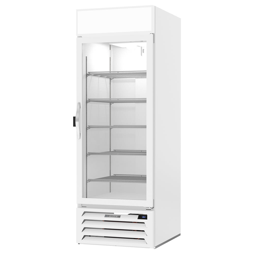 Beverage-Air MMF23HC-1-W-IQ 27" One Section Display Freezer w/ Swing Door - Bottom Mount Compressor, White, 115v