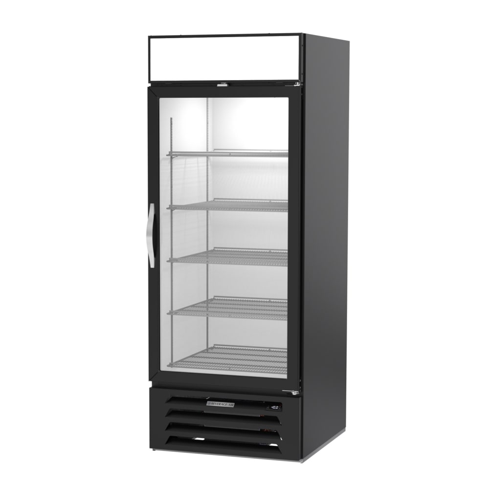 Beverage-Air MMF27HC-1-B 30" One Section Display Freezer w/ Swing Door - Bottom Mount Compressor, Black, 115v