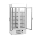 Beverage-Air MMF35HC-1-W 39 1/2" Two Section Display Freezer w/ Swing Doors - Bottom Mount Compressor, White, 115v thumbnail 2