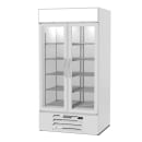 Beverage-Air MMF35HC-1-W 39 1/2" Two Section Display Freezer w/ Swing Doors - Bottom Mount Compressor, White, 115v thumbnail 3