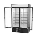 Beverage-Air MMF44HC-1-B 47" Two Section Display Freezer w/ Swing Doors - Bottom Mount Compressor, Black, 115v thumbnail 2