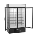 Beverage-Air MMF44HC-1-B 47" Two Section Display Freezer w/ Swing Doors - Bottom Mount Compressor, Black, 115v thumbnail 3