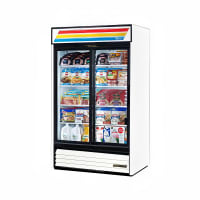Beverage-Air MMF44HC-1-B 47" Two Section Display Freezer w/ Swing Doors - Bottom Mount Compressor, Black, 115v thumbnail 5