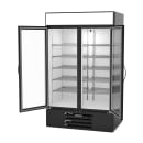 Beverage-Air MMF44HC-1-B-IQ 47" Two Section Display Freezer w/ Swing Doors - Bottom Mount Compressor, Black, 115v thumbnail 2