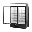 Beverage-Air MMF49HC-1-B 52" Two Section Display Freezer w/ Swing Doors - Bottom Mount Compressor, Black, 115v thumbnail 4