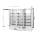 Beverage-Air MMF72HC-1-W 75" Three Section Display Freezer w/ Swing Doors - Bottom Mount Compressor, White, 230v thumbnail 4