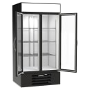 Beverage-Air MMR35HC-1-B 39 1/2" MarketMax™ Two Section Glass Door Merchandiser - (2) Left/Right Hinge Doors, Black, 115v thumbnail 4