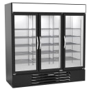 Beverage-Air MMR72HC-1-B 75" MarketMax™ Three Section Glass Door Merchandiser - (3) Left/Right Hinge Doors, Black, 115v thumbnail 3