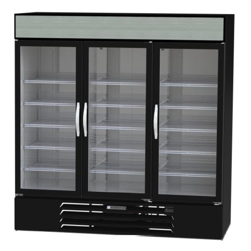 Beverage-Air MMR72HC-1-B-WINE 75" Three Section Wine Cooler w/ (1) Zone - (15) Shelves, 115v