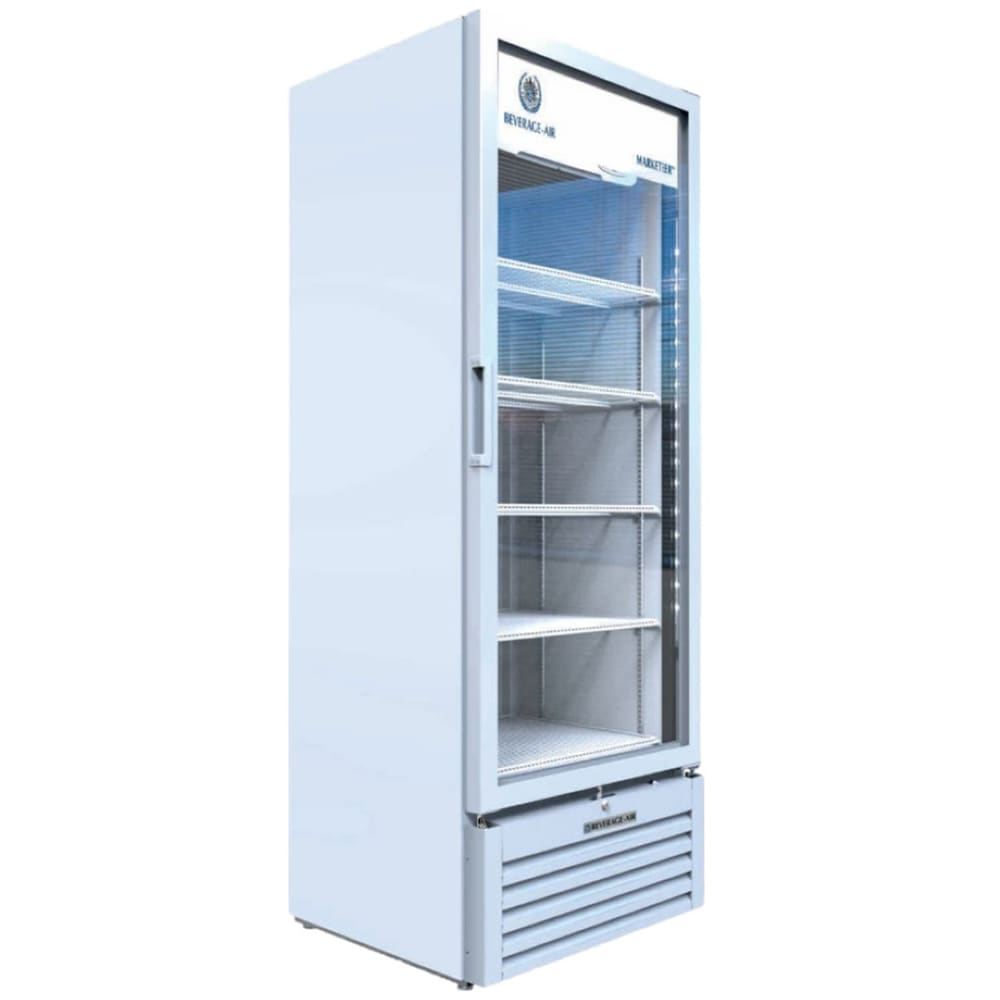 Beverage-Air MT23-1W 29 1/2" MarketMax™ One Section Glass Door Merchandiser - (1) Right Hinge Door, White, 115v